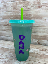 Load image into Gallery viewer, Green Color Changing Tumbler with Name