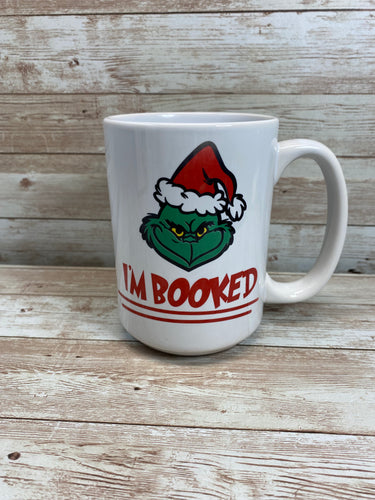 I'M BOOKED with Grinch face