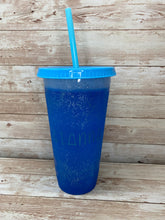 Load image into Gallery viewer, Blue Mermaid Color Changing Cup with Ice
