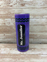 Load image into Gallery viewer, Purple Crayon Tumbler with Name
