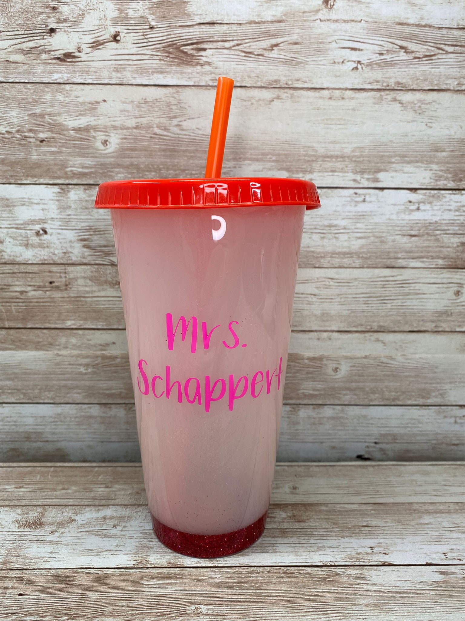 Custom Teacher Quote Sippy Cup with Straw (Personalized